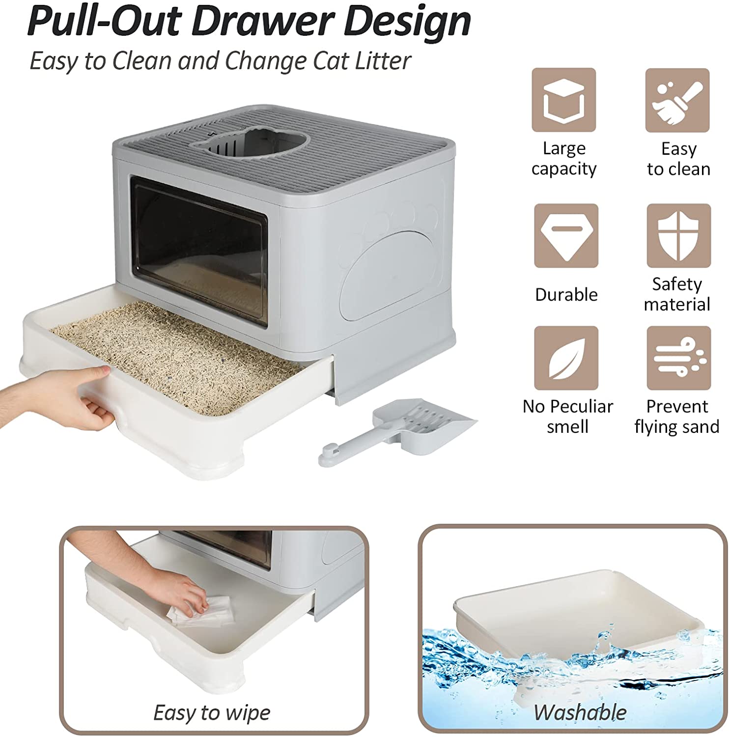 Miniatura 3 de Caja De Arena Plegable Para Gatos